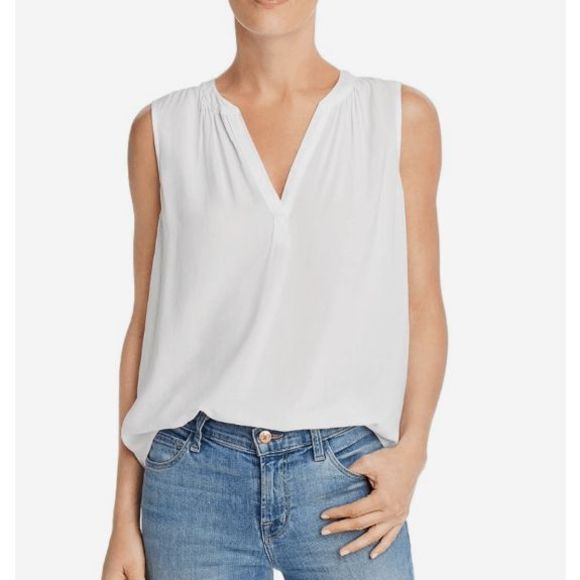 Velvet by Graham & Spencer NIB Peachy Sleeveless Top White, Size Medium, MP $98 - Picture 1 of 11